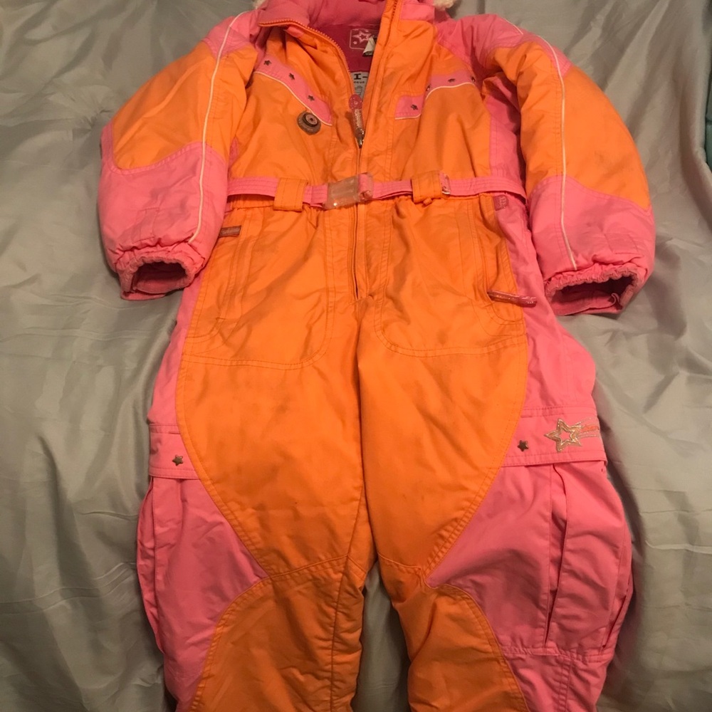 Vintage Obermeyer girls one piece ski suit